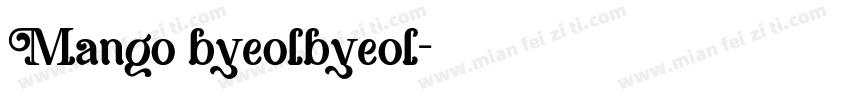 Mango byeolbyeol字体转换